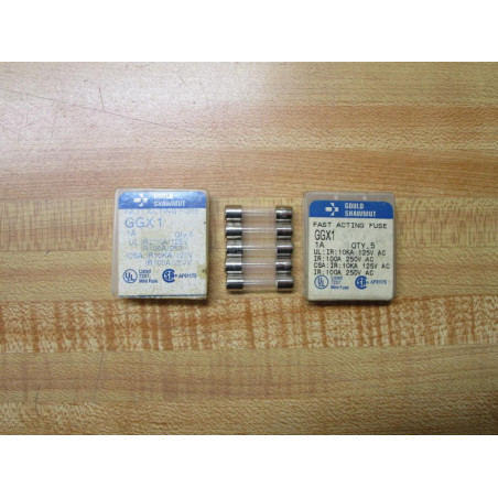 Gould Shawmut Ferraz Mersen GGX1 Fuse Cross Ref 5LAZ0 Jagged Wire (Pack of 10)