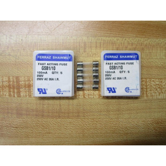 Gould Shawmut Ferraz Mersen GSB110 Fuse Cross Ref 1CC58 Fine Wire (Pack of 10)