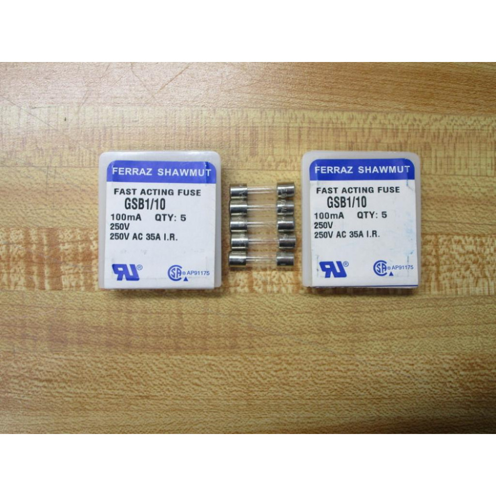 Gould Shawmut Ferraz Mersen GSB110 Fuse Cross Ref 1CC58 Fine Wire (Pack of 10)