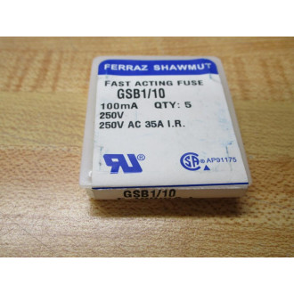 Gould Shawmut Ferraz Mersen GSB110 Fuse Cross Ref 1CC58 Fine Wire (Pack of 10)