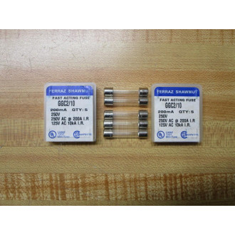 Gould Shawmut Ferraz Mersen GGC210 Fuse Cross Ref 5LAX2 Fine Wire (Pack of 10)