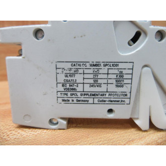 Cutler Hammer SPCL1C01 Eaton Circuit Breaker 1 Amp - Used