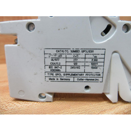 Cutler Hammer SPCL1C01 Eaton Circuit Breaker 1 Amp - Used