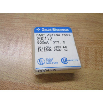 Gould Shawmut Ferraz Mersen GGC12 Fuse Cross Ref 5LAW2 Fine Wire (Pack of 10)