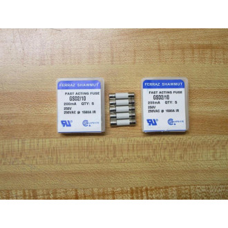 Gould Shawmut Ferraz Mersen GSD210 Fuse Cross Ref 1CC41 White (Pack of 10)