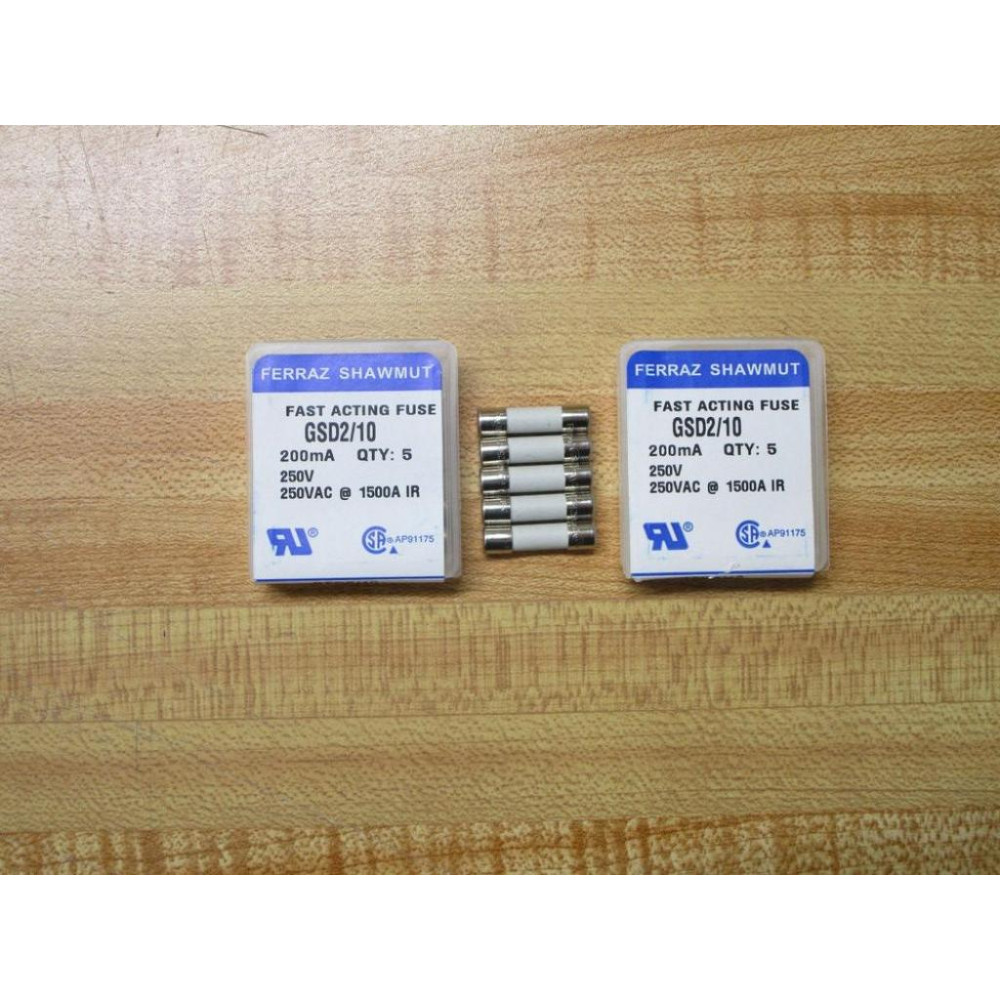 Gould Shawmut Ferraz Mersen GSD210 Fuse Cross Ref 1CC41 White (Pack of 10)