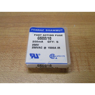 Gould Shawmut Ferraz Mersen GSD210 Fuse Cross Ref 1CC41 White (Pack of 10)