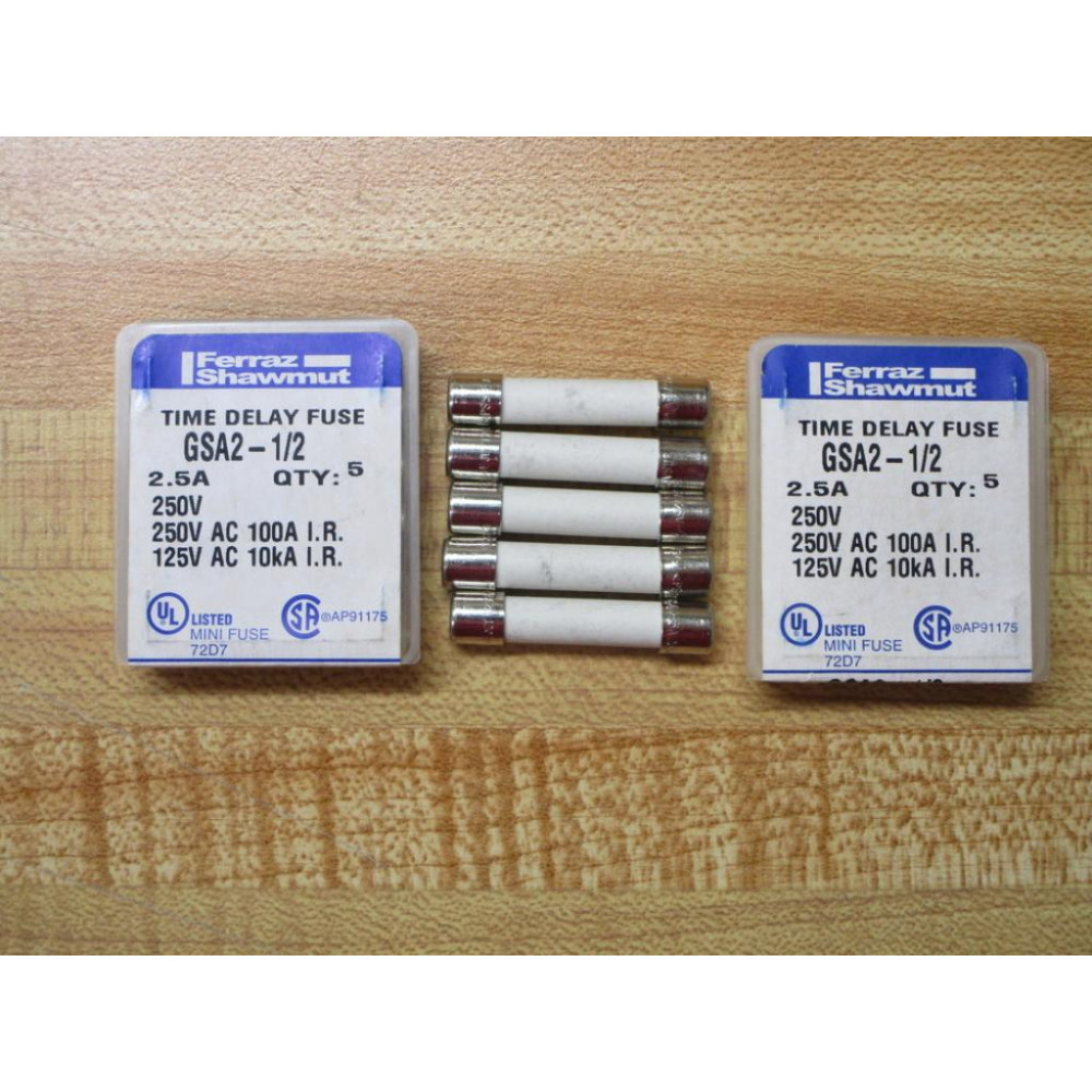 Gould Shawmut Ferraz Mersen GSA2-12 Fuse Cross Ref 5LCA5 White (Pack of 5)