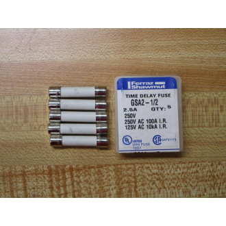 Gould Shawmut Ferraz Mersen GSA2-12 Fuse Cross Ref 5LCA5 White (Pack of 5)