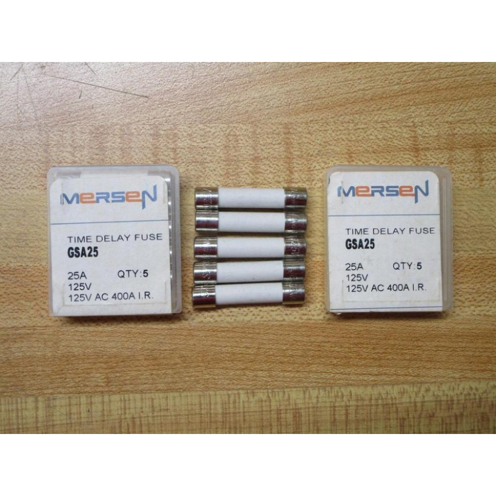 Gould Shawmut Ferraz Mersen GSA25 Fuse Cross Ref 1CM04 White (Pack of 10)