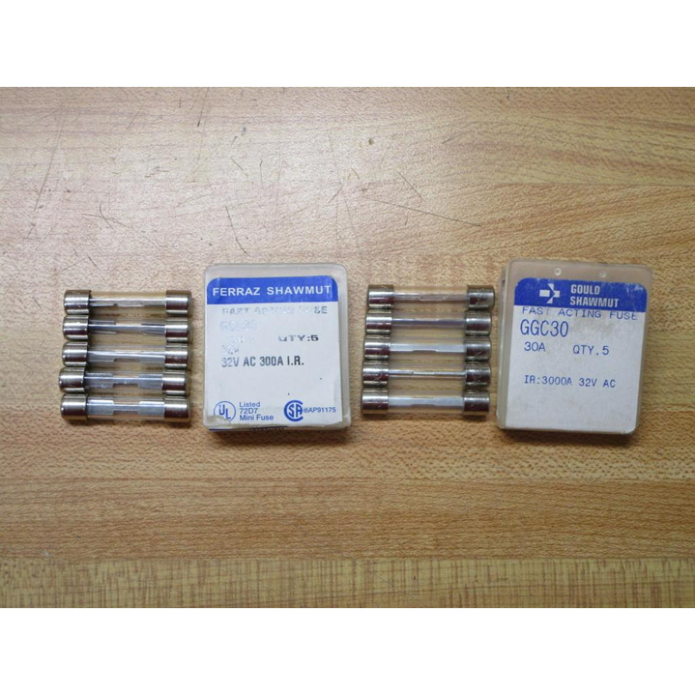 Gould Shawmut Ferraz Mersen GGC30 Fuse Cross Ref 5LAY0 Metal Strip (Pack of 10)