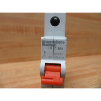 Sprecher + Schuh L8-251D Circuit Breaker 25 Amp L8 D 25A (Pack of 2) - Used