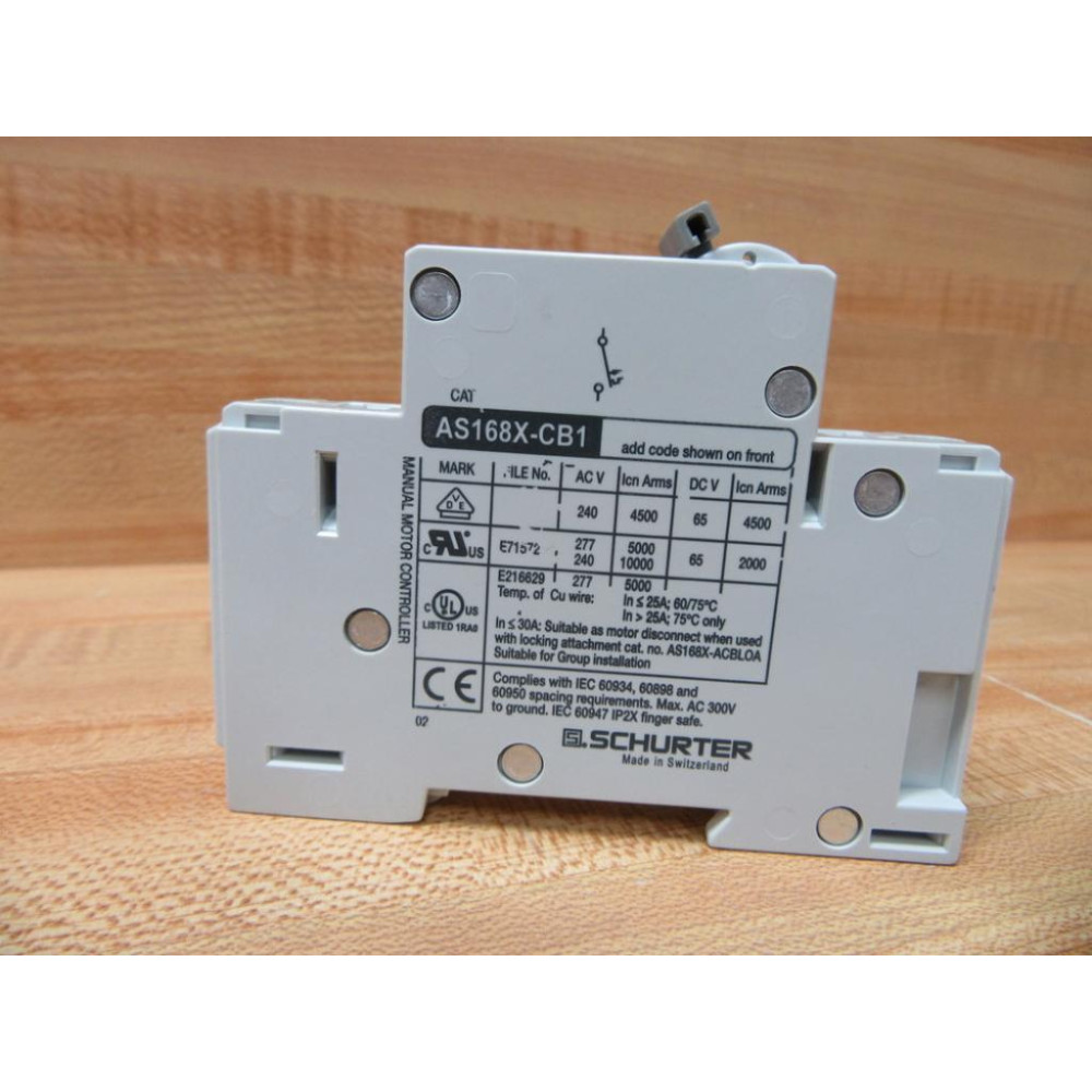 Schurter AS168X-CB1-G010 Circuit Breaker 10 Amp AS168XCB1G010 - New No Box