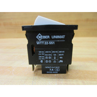Weber WTT22-551 Unimat Rocker Switch WTT22551 - New No Box
