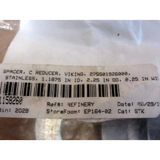 Viking 2-755-019-260-00 C Reducer Spacer 275501926000 - New No Box