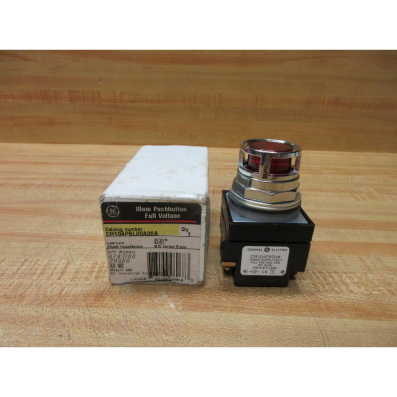 General Electric CR104PBL00A3S8 GE Illuminated Push Button