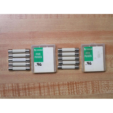Littelfuse 3AB-5A Fuse 3AB5A 322, White (Pack of 10)
