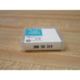 Littelfuse 3AB-5A Fuse 3AB5A 314, White (Pack of 10)