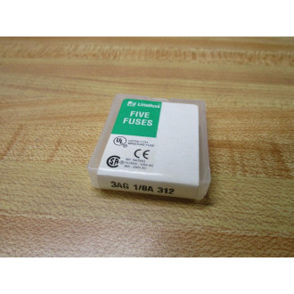 Littelfuse 3AG-18A Fuse Cross Ref 4XH36 312, Fine Wire Element (Pack of 10)