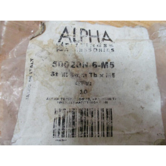 Alpha 50020N-6-M5 Tube Fitting 50020N6M5 (Pack of 10)