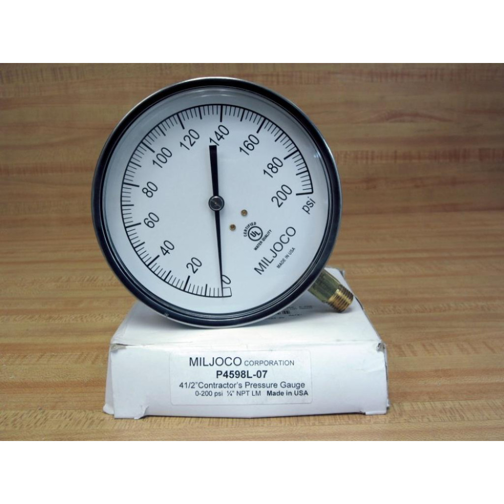 Miljoco P4598L-07 Pressure Gauge P4598L07