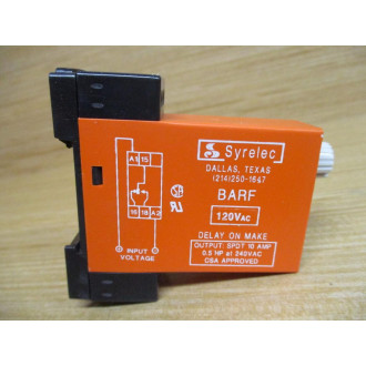Crouzet BARF-6S-120A Syrelec Time Delay Relay BARF6S120A
