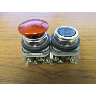 Allen Bradley 800T-NX1497A Double Push Button Switches - New No Box