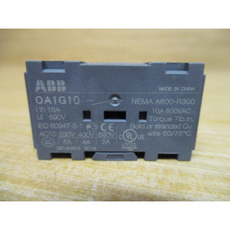 ABB OA1G10 Auxiliary Contact Block - New No Box