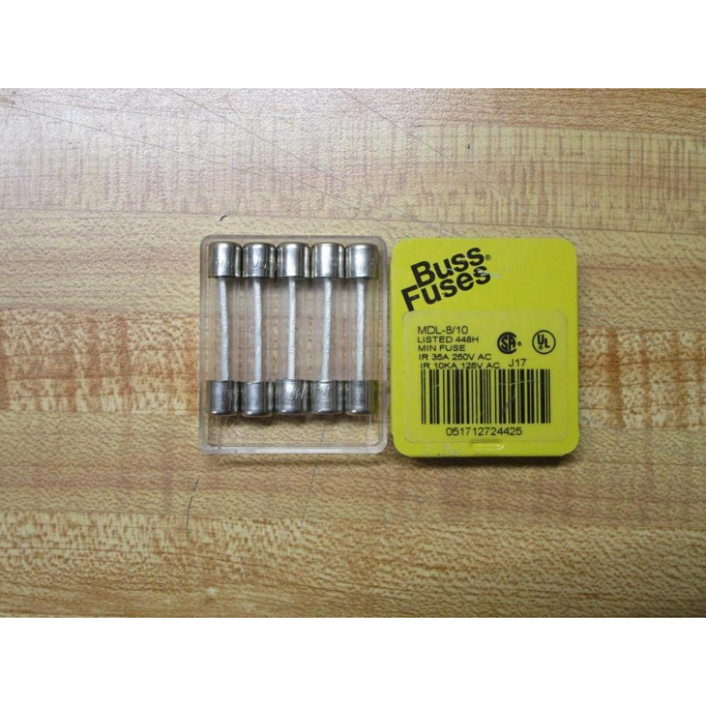 Buss MDL-810 Bussmann Fuse Cross Ref 6F028 MDL-810-R Wirewound Element (Pack of 5)