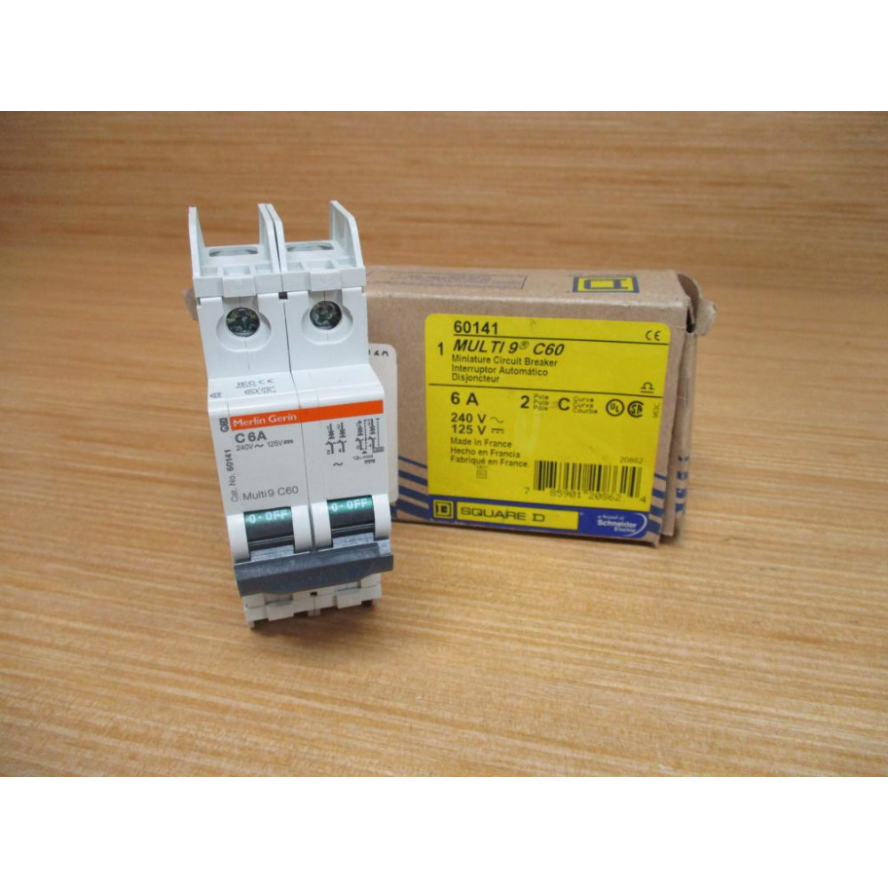 Schneider 60141 Merlin Gerin 6A Breaker Square D MG60141