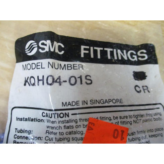 SMC KQH04-01S Straight Union KQH0401S (Pack of 15)