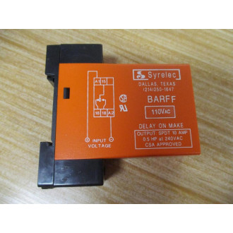 Crouzet BARFF-6S-110A Syrelec Time Delay Relay BARFF6S110A