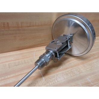 Tel-Tru AA575R 5" S.S. Adjustable Thermometer 50-400° F - 12" Stem