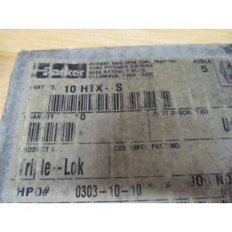 Parker 10HTX-S Male 37° Flare Union 10HTXS (Pack of 10)