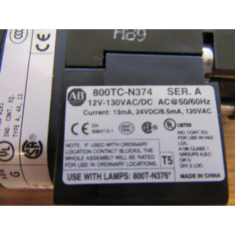 Allen Bradley 800HC-FRXJTQH2RA5 Button - New No Box