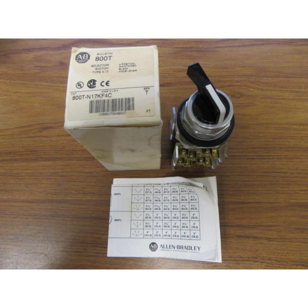 Allen Bradley 800T-N17KF4C Selector Switch