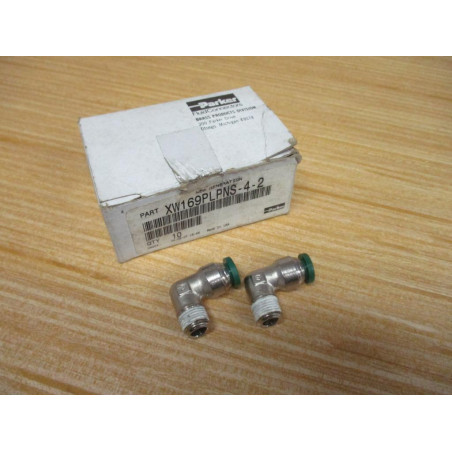 Parker XW169PLPNS-4-2 Prestolok 90° Elbow XW169PLPNS42 (Pack of 2)