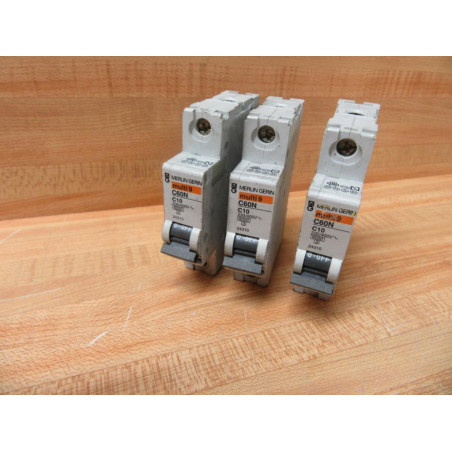 Merlin Gerin 24310 Schneider 10A Breaker Square D MG24310 (Pack of 3) - Used