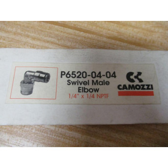 Camozzi P6520-04-04 Male Swivel 90° Elbow P65200404 (Pack of 12) - New No Box