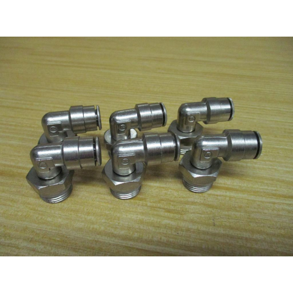 Camozzi P6520-05-06 Male Swivel 90° Elbow P65200506 (Pack of 6) - New No Box