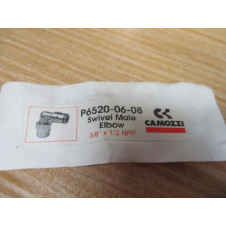 Camozzi P6520-06-08 Male Swivel 90° Elbow P65200608 (Pack of 6) - New No Box