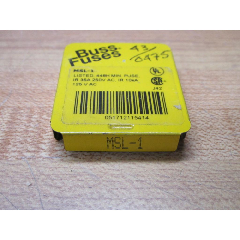 Buss MSL-1 Bussmann Fuse MSL1 Wirewound Element (Pack of 10)