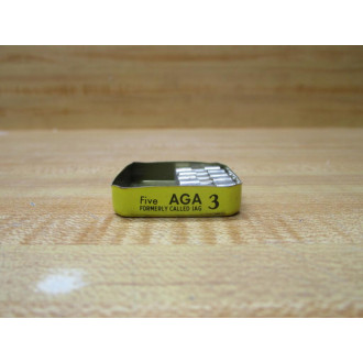 Buss AGA-3 Bussmann Fuse Cross Ref 6AYC3, 1AG (Pack of 10)