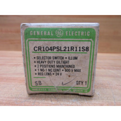 General Electric CR104PSL21R11S8 GE Illuminated Selector Switch