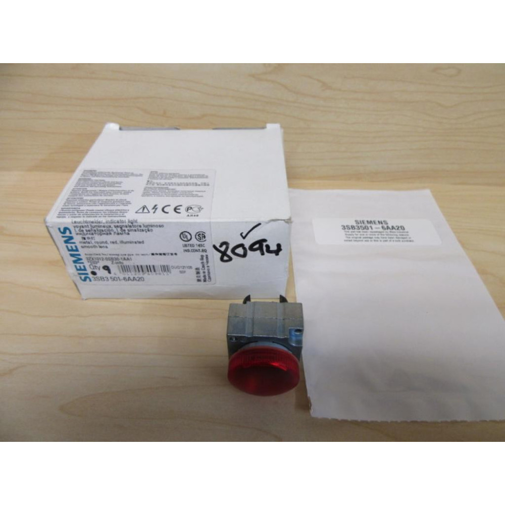 Siemens 3SB3501-6AA20 Red Light 3SB35016AA20