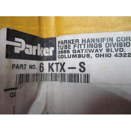 Parker 6KTX-S 37° Flare Male Union Cross 6KTXS (Pack of 2)