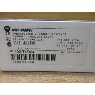 Allen Bradley 193-TAB24 Overload Relay 193TAB24 Series A