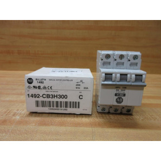Allen Bradley 1492-CB3-H300 Circuit Breaker 30A 3P 1492CB3H300