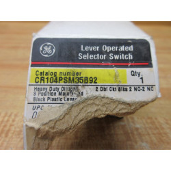 General Electric CR104PSM35B92 GE Selector Switch