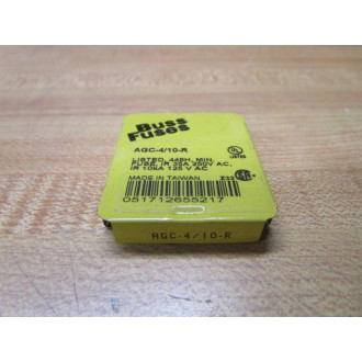 Buss AGC-4-10-R Bussmann Fuse Cross Ref 6F009 Fine Wire (Pack of 10)